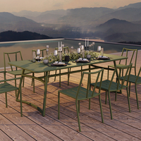 Meubles d'extérieur pour jardin 6 places 8 places Chaises Table Aluminium Ensemble de salle à manger pour patio Cour