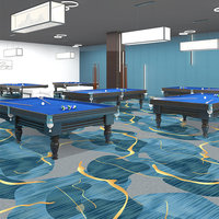 Grand tapis personnalisé de salle de billard mur à mur pour salle de bal et salle de jeux Dalles de tapis en nylon imprimé
