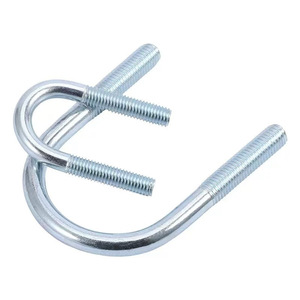 Cường độ cao giả mạo U Bolt thép carbon SS304 316 M10 M12 M16 M20 M24 mạ kẽm nhúng nóng Khóa U Ống kẹp khung gầm xe tải - Product Image 1