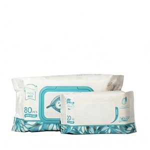 80 Lingettes pour bébé écologiques, douces, non parfumées, pour adultes à peau sensible, sans alcool, du Vietnam - Product Image 1