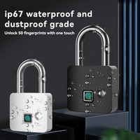 Cadenas intelligent KUNTU Modèle 504 en alliage de zinc à empreinte digitale, étanche IP67, portable, pour patio et porte de garage, avec clé, garantie 1 an