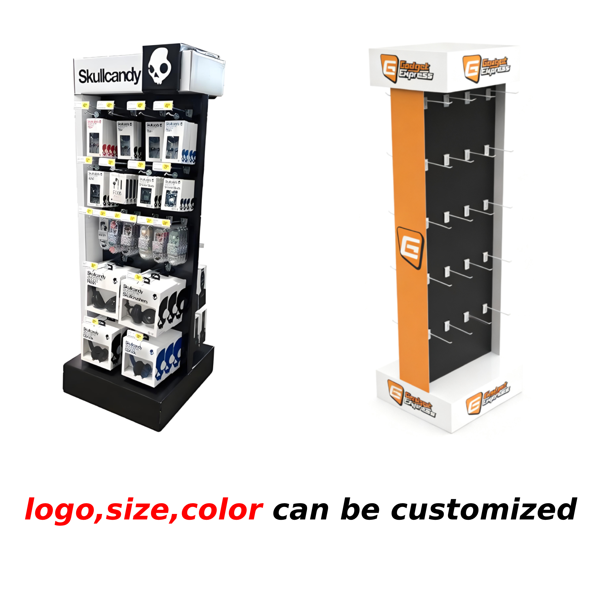 Custom Hook Cell Phone Accessories Display Stand for Mobile Phone Charger Retail Floor Rotatable Display for Usb Cable Wire — view 3
