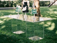 Table de Mariage Moderne Personnalisée en Acrylique Transparent, Faite à la Main, Épaisseur 8-10MM, Marque Ffty