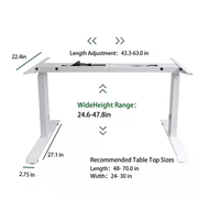 Cadre de bureau électrique à double moteur réglable en hauteur Mobilier de bureau Cadre de bureau d'ordinateur assis-debout