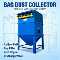 Système de filtration à sacs industriel à jet pulsé pour la purification des poussières dans les usines d'extrusion de briques d'argile