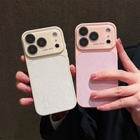 Coque de téléphone magnétique antichoc avec motif montagne enneigée et grande fenêtre pour iPhone 17 Pro Max 16 15 14 avec film de protection d'objectif