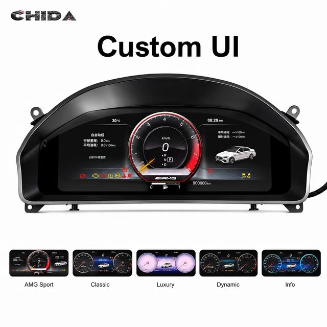 High Quality High-definition LCD Navigation Instrument Display Screen with Upgraded Interior for Mercedes Benz W204