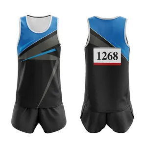 Uniforme d'athlétisme de course à pied sans manches et short, nouveau Style, vente en gros, personnalisé, Logo d'équipe, uniforme d'athlétisme pour hommes et femmes