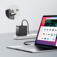 Pengisi daya TYPE-C USB 65W Universal, adaptor daya usb-c colokan dapat dilepas EU UK US AU pengisi daya Laptop Tipe c