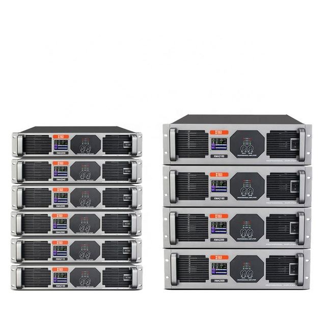 Xtuga XMA Series Hi-Fi Digital 1000 Watts Professional 2/4-Channel Power Amplifier for Stage Use Metal Construction DC Output