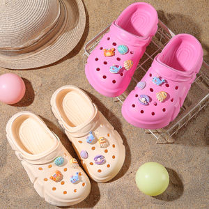 Çocuk açık plaj takunya kaymaz yumuşak bebek terlik düz yaz Sandal kids 'toptan erkek bebek terlik karikatür yengeç - Product Image 2