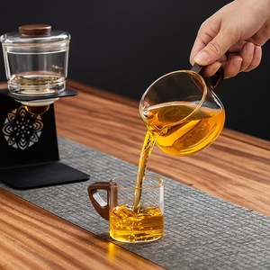 Service à thé en verre créatif pour la maison, <span class=keywords><strong>infuseur</strong></span> à thé magnétique, théière à infusion facile, théière en verre Kung Fu, service à thé léger - Product Image 2