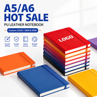 Carnet scolaire A5 en cuir PU, plusieurs couleurs, en gros, en stock, cadeau promotionnel, fabricant de carnets