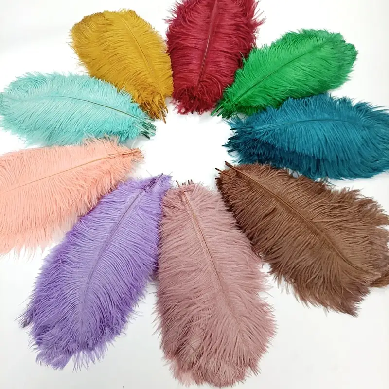 Fringe Trim Fluffy Hot Pink 100 Pieces - 6-8" Orange Wholesale Ostrich Drabs Feathers