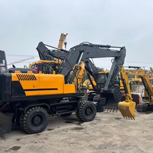 Excavadora de Ruedas HYUNDAI 210W-9 Amarilla de 22 Toneladas con Capacidad de Cucharón de 1.7m, Cucharón de Excavación, Motor, PLC, Caja de Cambios y Componentes Principales - Product Image 3