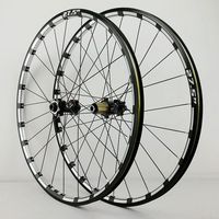 Roue de vélo de montagne 26/27,5 pouces, moyeu à roulement tri-latéral avant 2 arrière 4, jeu de roues super fluide, jante CNC, axe traversant, boîtier de moyeu.