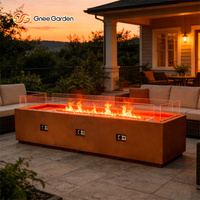 Brasero extérieur en acier Corten, brûleur à gaz propane robuste pour camping en plein air et cuisson commerciale