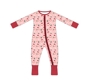 Vente en gros OEM ODM de pyjamas en bambou pour enfants vêtements pour nouveau-nés avec fermeture éclair bidirectionnelle <span class=keywords><strong>Pat</strong></span> <span class=keywords><strong>Pat</strong></span> Noël pour enfants vêtements pour bébés ensemble de vêtements pour bébés - Product Image 6