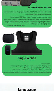 Gilet de suivi sportif GPS PRO étanche pour le <span class=keywords><strong>football</strong></span>, avec application qui synchronise les données sportives pour des statistiques précises - Product Image 2