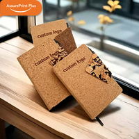 Cuaderno de Tapa Dura Magnética con Corcho y Café Reciclado, Ecológico, Sin Plástico, Impresión UV, Logotipo Grabado para Empresas