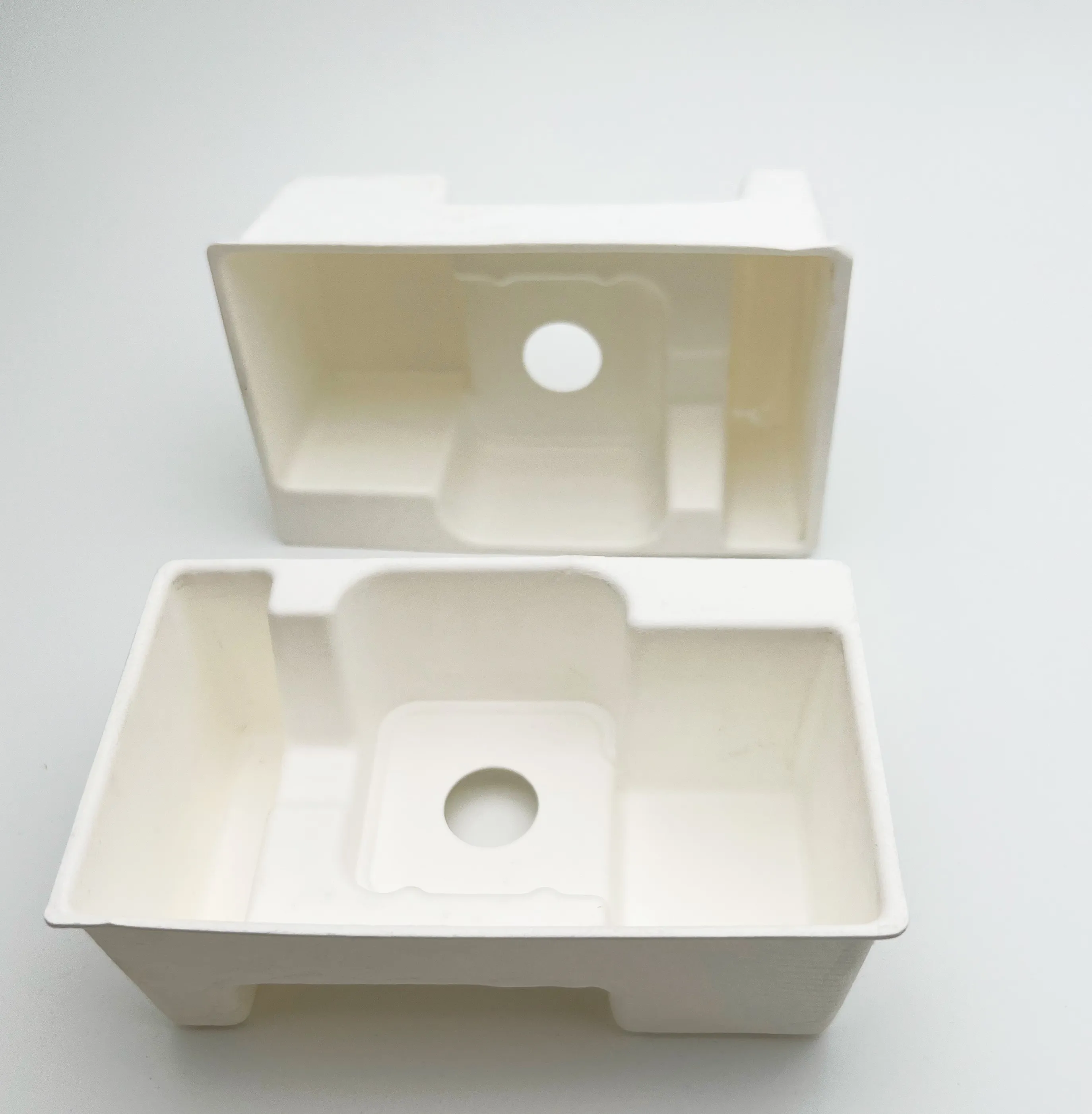 High Quality Electronics packing Molded Pulp paper Tray sugarcane (bagasse) pulp package