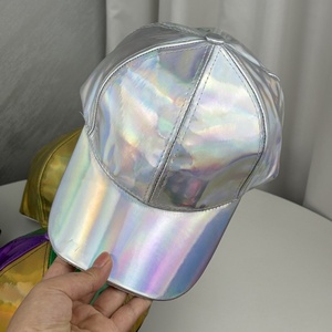 Gorras Personalizadas con Logotipo Personalizado, Gorras de Béisbol Reflectantes de Cuero PU, Gorras Brillantes para Hip Hop, Baile, Fiestas y Deportes para Hombre - Product Image 2