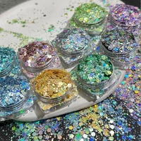 Poudre scintillante de paillettes d'art d'ongle de flash vertical de laser pour des décorations de Snowglobes de gobelet à la main de bricolage