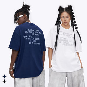 เสื้อยืดผู้ชายผ้าฝ้าย100% โอเวอร์ไซส์ระบายอากาศได้ดีพิมพ์ลายกราฟิกตามสั่ง - Product Image 2