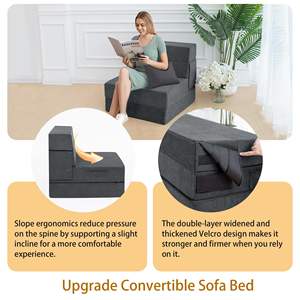 Kursi lipat dalam ruangan, tempat tidur <span class=keywords><strong>Sofa</strong></span> tunggal lantai dapat dilipat, satu untuk ruang tamu - Product Image 4
