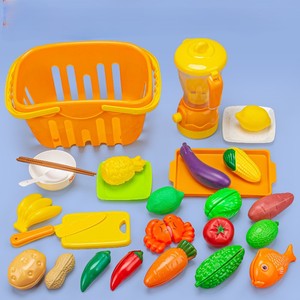 Giocattoli per Bambini per Giochi di Ruolo, Set da <span class=keywords><strong>Cucina</strong></span> con Frutta e Verdura in Plastica da Tagliare - Product Image 3