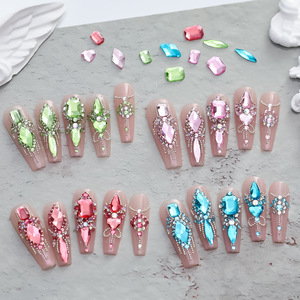 Multi-Shape 3D Flatback Rhinestones Cheap DIY Nail Design Decorations with Glass Crystal Beads Manicure Jewelry Gemstones - Product Image 3