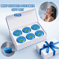 Tablette de douche artisanale à la menthe, apaisante et relaxante, coffret cadeau spa pour la douche, OEM ODM 30g