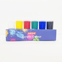 Pot de peinture acrylique 25ml personnalisé par usine en gros pour le dessin de tissu de papier de toile