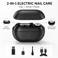Coupe-ongles électrique portable multifonctionnel professionnel rechargeable par USB, silencieux et sûr, en plastique – Offre Spéciale Premium