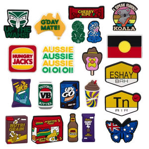 Trendy Australische nieuwe designer PVC Oceanië food serie decoratie personalisatie ontwerp reguliere custom schoenbedels 2025 - Product Image 1