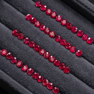 Rubíes Naturales Sueltos, Corte Brillante Redondo, Corindón Rojo de 0.8mm a 2.0mm - Product Image 4