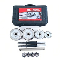 Ensemble d'haltères en fonte électro-plaquée de 15 kg, 20 kg, 30 kg, 50 kg, 55 kg, 58 kg