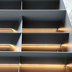 Fabrication de bureau Armoire de classement murale usagée avec <span class=keywords><strong>casier</strong></span> en métal noir Armoire de rangement à tiroirs Grande armoire métallique à cadre en aluminium élevé - Product Image 3