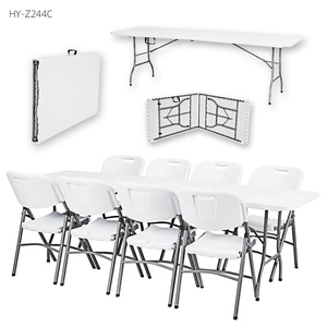 Juego <span class=keywords><strong>de</strong></span> mesa y silla <span class=keywords><strong>de</strong></span> comedor al aire libre para eventos <span class=keywords><strong>de</strong></span> boda plegable <span class=keywords><strong>de</strong></span> plástico <span class=keywords><strong>de</strong></span> 6 pies <span class=keywords><strong>de</strong></span> fábrica <span class=keywords><strong>de</strong></span> Foshan barato para banquete - Product Image 4