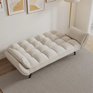 Sofá <span class=keywords><strong>Cama</strong></span> Reclinable Extensible Moderno de 2 Plazas con Diseño Cremoso para Uso en Hoteles, Salas de Estar y Apartamentos - Product Image 2