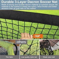 But de football miniature pliable et détachable pour enfants avec logo personnalisé, filet résistant aux chocs 1,2*0,9m, pour entraînement de football junior