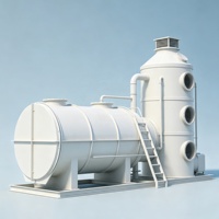 Épurateur de laboratoire à tour de pulvérisation, épurateur humide à lit de gaz, épurateurs de gaz PP/FRP pour usine chimique