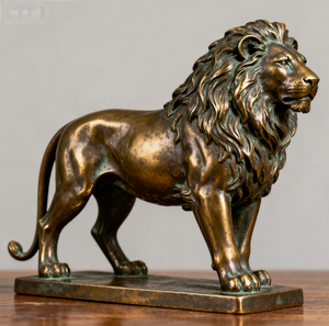 Statue d'animal réaliste en laiton sur mesure, fabriquée par la technique de coulée, pour la décoration de hall d'hôtel, de <span class=keywords><strong>restaurant</strong></span>, de cheminée, ou comme cadeau d'entreprise, ou objet d'art. - Product Image 1