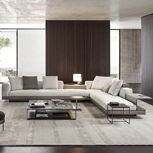 Juego de Sofás Pequeños para Sala de Estar, Muebles Modernos de MDF para Dormitorio, Sofá Ovalado con Chaise Longue, Tela de Terciopelo, Juego de Sofás de 7 Piezas - Product Image 2