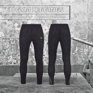 Gym <b>Leggings</b> EU Size 95% <b>Polyester</b> 5% Spandex Men's Running Tights Elastic Waist Quick Dry Breathable Compression Sportswear - Product Image 2