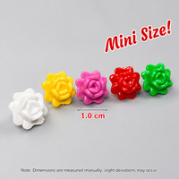 Tête de rose en plastique DIY avec tige verte pour artisanat, bouquets, décoration intérieure et pièces de jouets – Accessoire de fleur en briques de construction