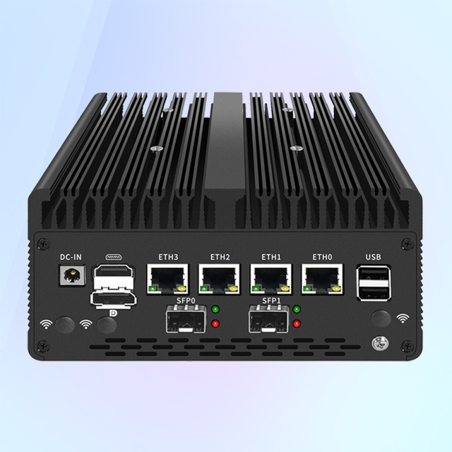 8505 Industriel Pfense Pfsense Firewall 4 Rj45 Lan Network Portu Porta Port 2 10G 10Gb Server Fanless Industrial Mini Pc Sfp