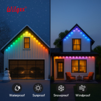 Luces Inteligentes Permanentes para Aleros Exteriores, Cambio de Color RGB, Impermeables IP67, Control Dual por Aplicación y Control Remoto, Sincronización con Música, Garantía de 5 Años