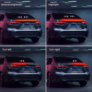 Feux de freinage arrière de coffre de voiture 130cm, Fiber de carbone 12V LED haut feu d'arrêt arrière supplémentaire clignotant multifonction feu de course - Product Image 4