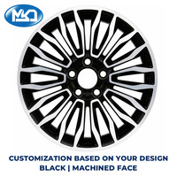 Jantes forgées sur mesure 6061-T6 pour Mercedes-Benz 19*8.5 19*9.5 5x112, noires usinées bicolores, en alliage, pour Classe S GLE, commande en gros